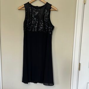 Chic Black Sequin Mini Dress